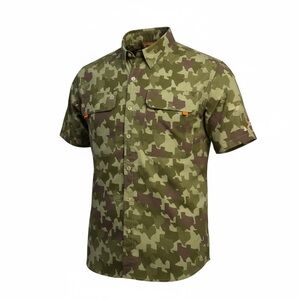 Old Tejas Short Sleeve Camouflage Button Front Shirt